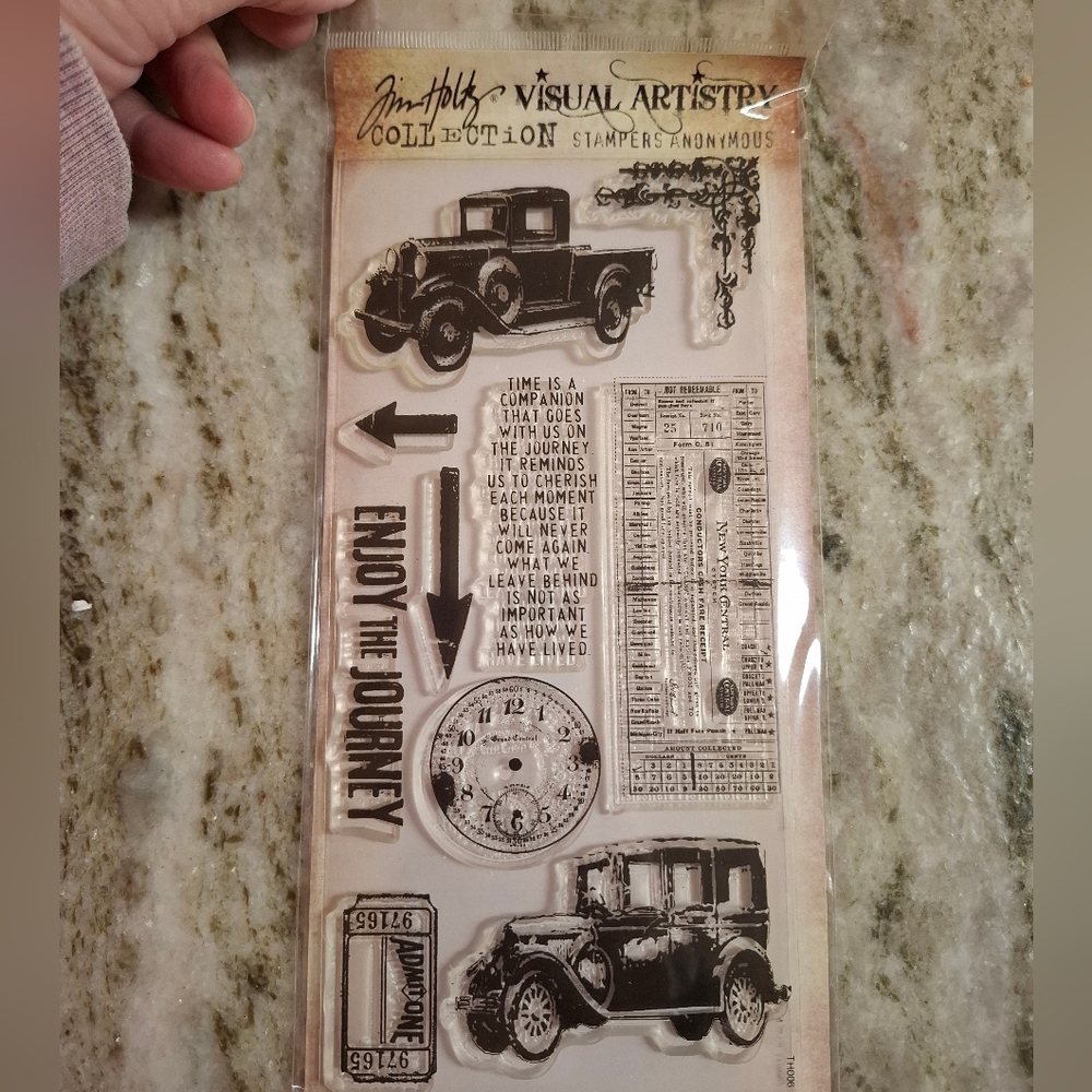 Tim Holtz Cling Stamps The Journey New